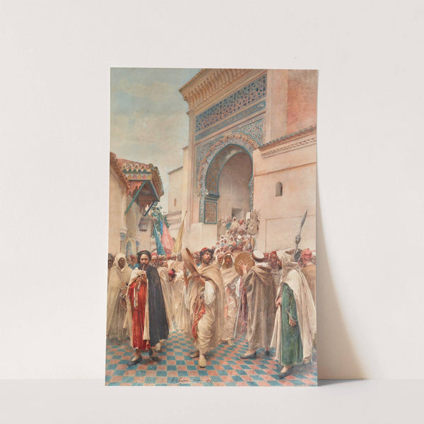 Celebration Outside The mosque Of Sidi Boumediene, tlemcen by Gustavo Simoni