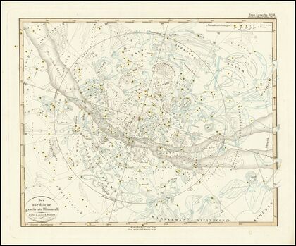 Celestial map of the Northern Hemisphere (1840)