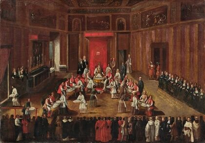 Ceremony of the Agnus Dei celebrated by Pope Clemens XI