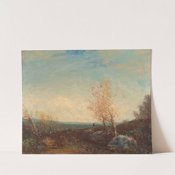 Cerf Dans La Forêt De Fontainebleau (1875-1880) by Félix Ziem