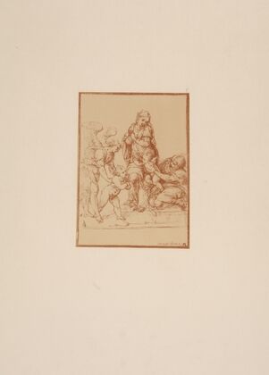 Cesare da Sesto – Drawing of the holy family