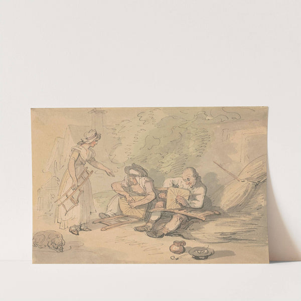 Chair mending by Thomas Rowlandson