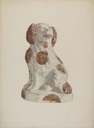 Chalkware Dog