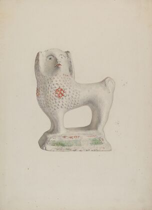 Chalkware Dog