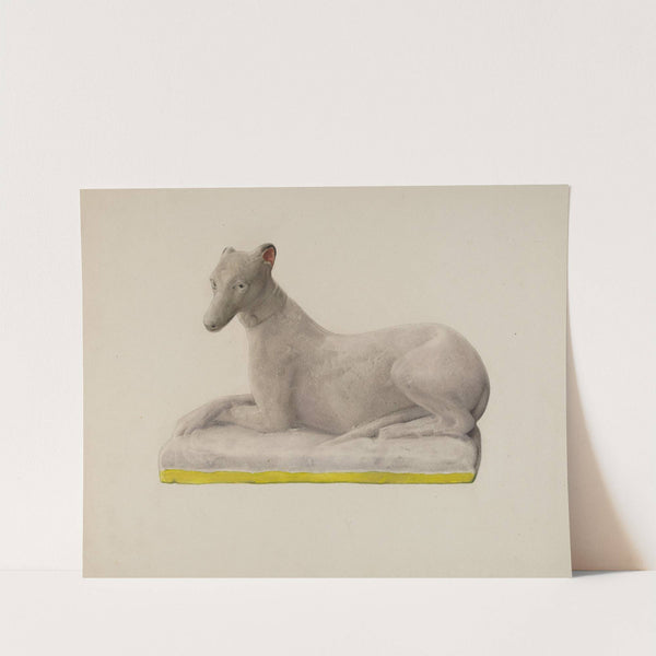 Chalkware Greyhound (c. 1941) by Gertrude Koch