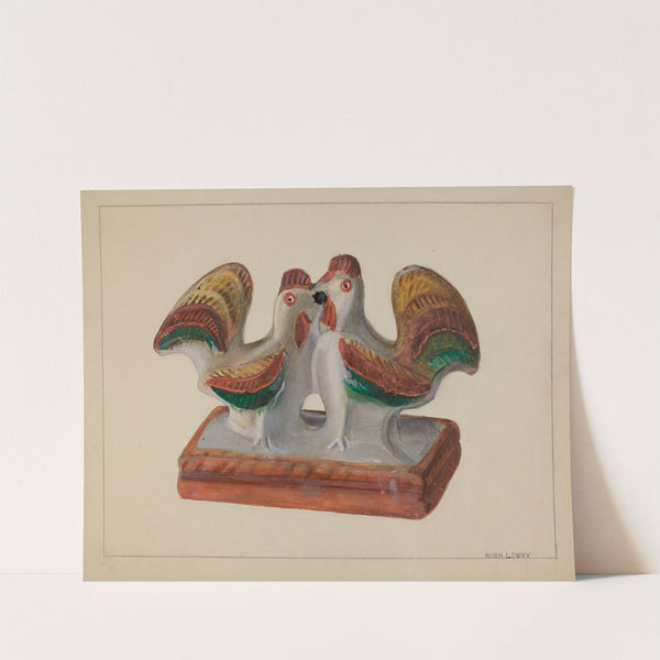 Chalkware Roosters by Mina Lowry