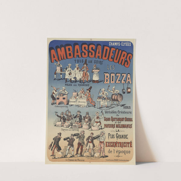Champs-Élysées, Ambassadeurs. Tous les soirs, Les Bozza (1885) by Imp. Charles Lévy