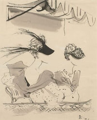 Chapeaux de Caroline Reboux, robe et cape de Louise Boulanger