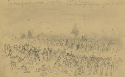 Charge of Louisiana brigade Gettysburgh