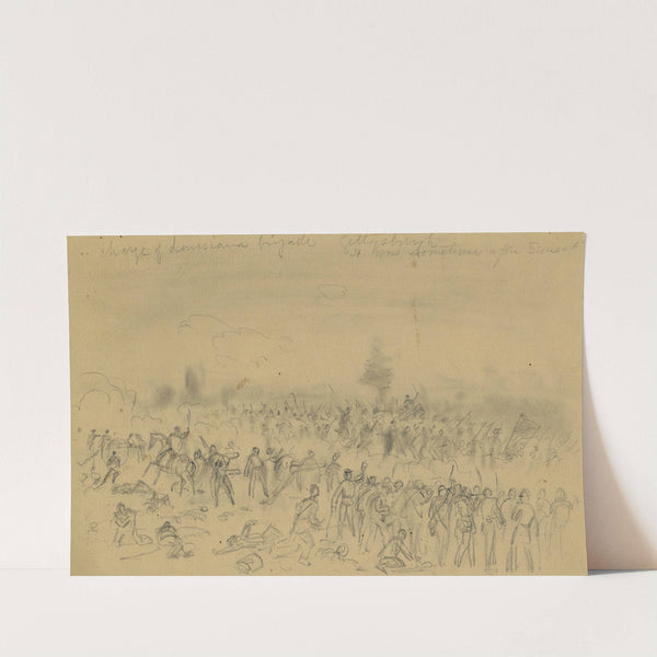 Charge of Louisiana brigade Gettysburgh by Alfred Rudolph Waud