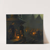 Charity in the night market by Petrus van Schendel