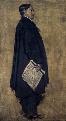 Charles Rennie Mackintosh, 1869 – 1928. Architect (study for group portrait The Building Committee o…