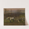 Charrette Attelée D&#039;un Cheval Blanc by Jean-Baptiste Édouard Detaille