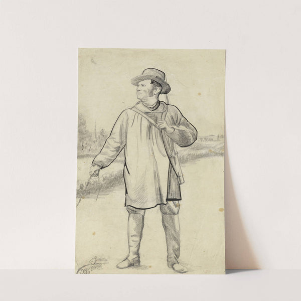 Chasseur sur un chemin. Henri Trenit, oncle de Guéniot by Arthur-Joseph Gueniot
