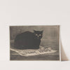 Chat noir sur un journal (1887) by Henri-Charles Guérard