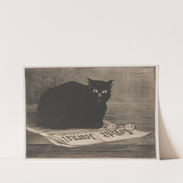 Chat noir sur un journal (1887) by Henri-Charles Guérard