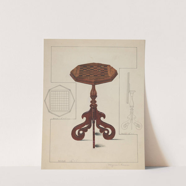 Checker-board Table-tilt Top by Magnus S. Fossum