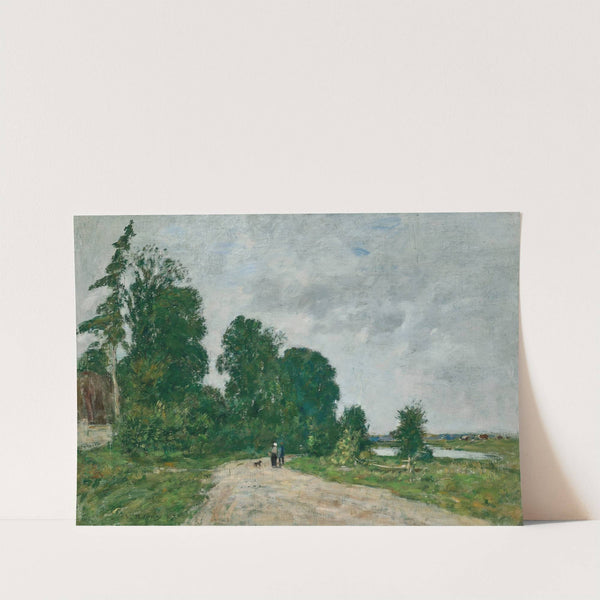 Chemin animé, bord de rivière (1887) by Eugène Boudin