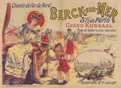 Chemin de Fer du Nord. Berck-sur-Mer, 3h 1,2 de Paris. Grand Kursaal (1890)