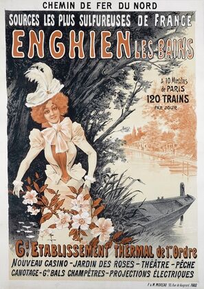 Chemin De Fer Du Nord Sources Les Plus Sulfureuses De France Enghien Les Bains (1880-1900)