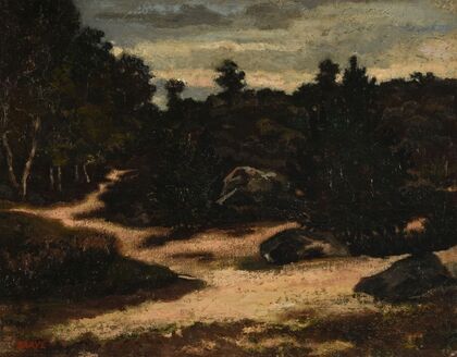 Chemin sableux en forêt de Fontainebleau