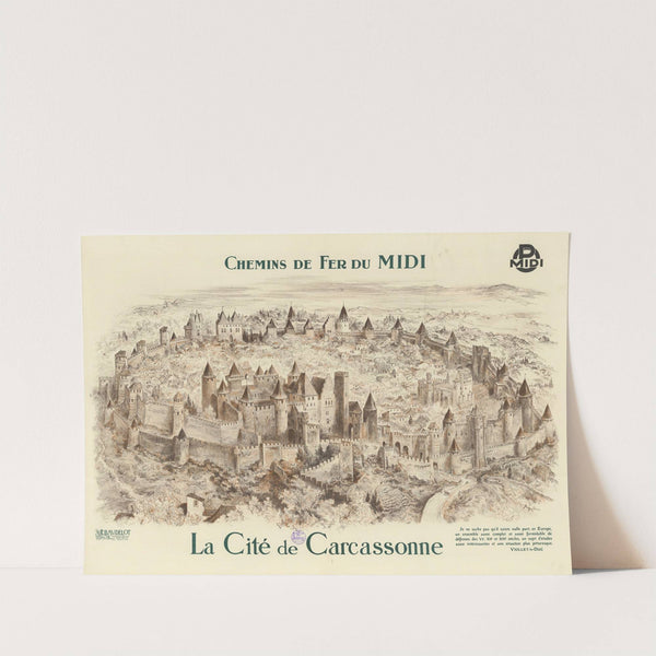 Chemins de fer du Midi. La Cité de Carcassonne by Albert Robida