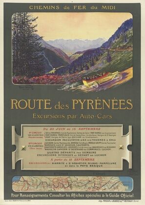 Chemins de fer du Midi. Route des Pyrénées – excursions par Auto-cars (1913)