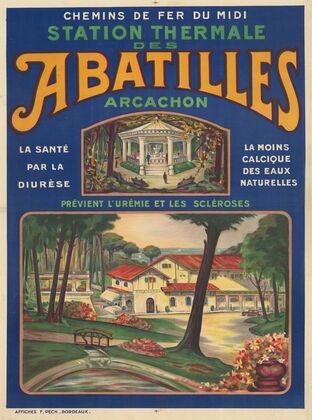 Chemins de Fer du Midi. Station thermale des Abatilles, Arcachon (1920)
