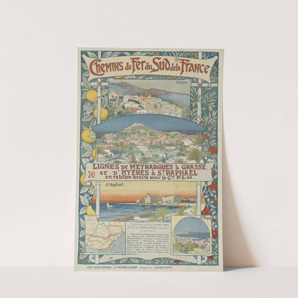 Chemins de fer du Sud de la France. Lignes de Meyrargues à Grasse (1891) by Eugène Grasset