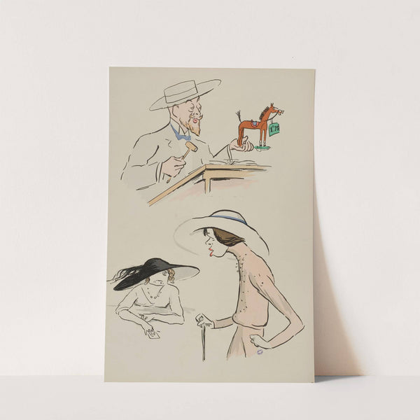 Chéri Albronn, et deux femmes (1913) by Georges Goursat (Sem)