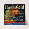 Chest of Gold Citrus Label (1940s)