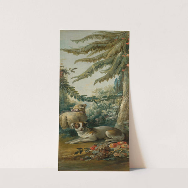 Chien et mouton dans un paysage by Jean-Baptiste Huet