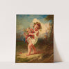 Child Carrying Flowers (1850) by François-Louis Lanfant De Metz