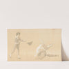 Child chasing a dog who is chasing a goose (1905) by Jean de Paleologue