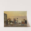 Children Dancing the Saltarello at the Beach in Capri by August Weckesser