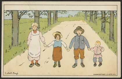 Children holding hands