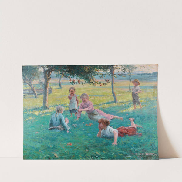Children Laying in the Grass by Max Bohm