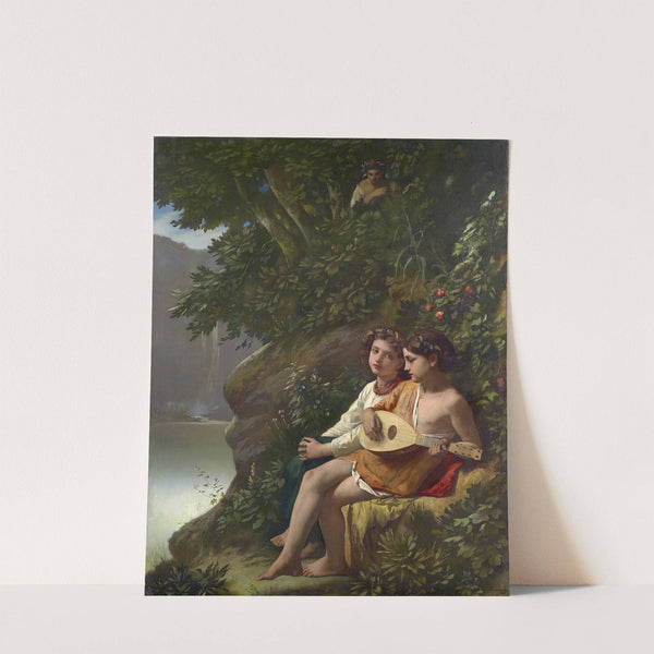 Children Making Music Overheard By A Nymph (1864) by Anselm Feuerbach