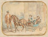 Children of Adam Krasiński, Józef, Kazimierz and Maria, in a wagonette in Radziejowice (1854)