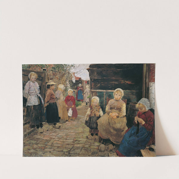 Children of fishermen in Zandvoort by Fritz von Uhde