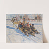 Children riding in a sleigh by Nikolai Bogdanov-Belsky