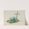 Child&#8217;s Grave with Wooden Cross &#8211; Bottle Decorations (c. 1937) by Majel G. Claflin