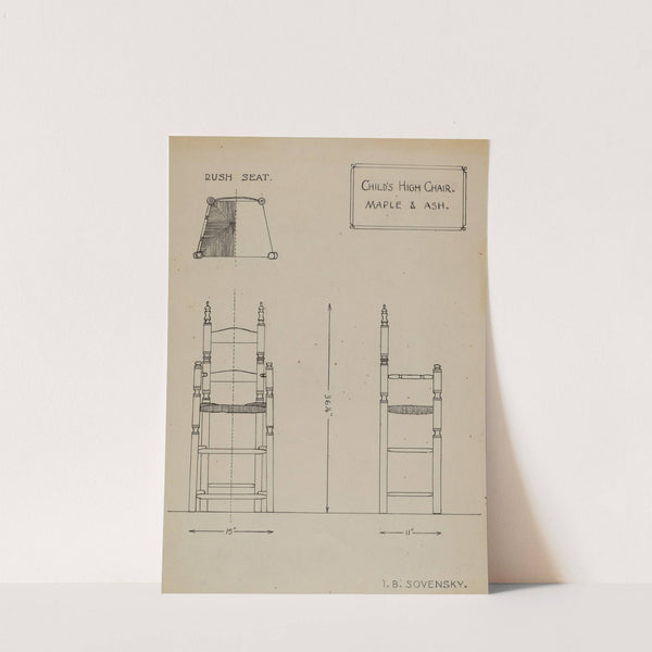 Child&#039;s High Chair by Isidore Sovensky
