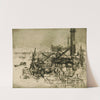 Chimneys and Cranes on the Thames by Donald Shaw MacLaughlan