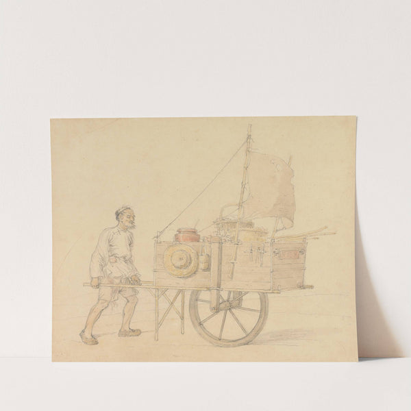 Chinese Carrier with His Sail-Set Barrow by William Alexander
