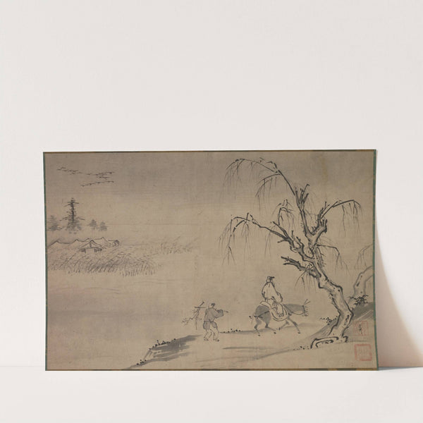 Chinese Literatus in an Autumn Landscape (late 1400s) by Josui Sōen