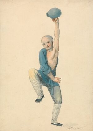 Chinese Youth (balancing a jar held aloft)