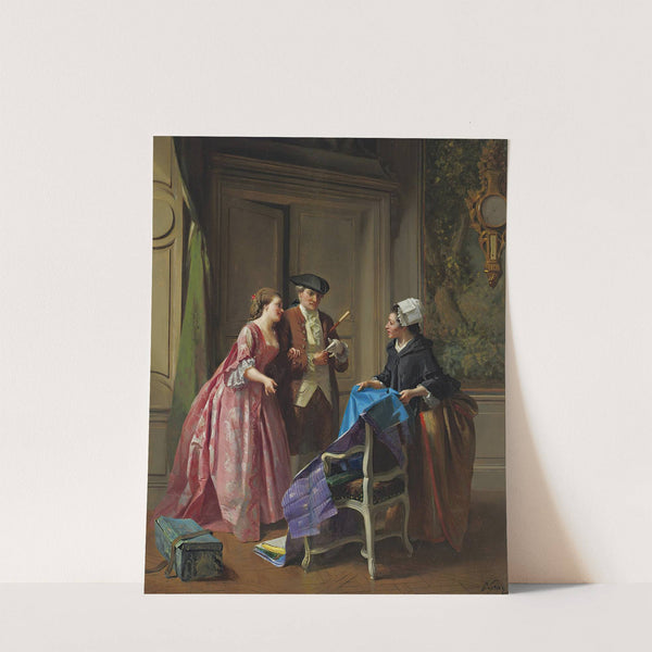Choosing Fabric For A New Dress by Prudent-Louis Leray