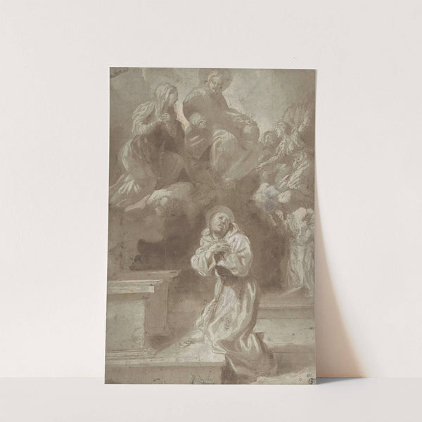 Christ and the Virgin Appearing to Saint Francis by Pietro Faccini