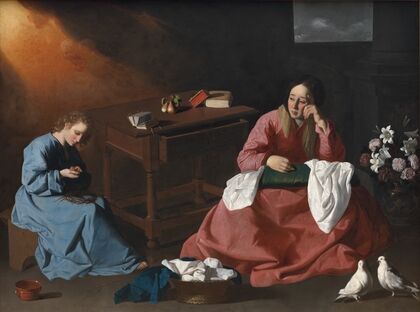 Christ and the Virgin in the House at Nazareth (c. 1640)